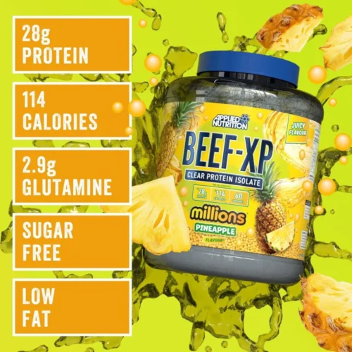 BEEF-XP بنكهة الأناناس من شركة Applied Nutrition. 🍍