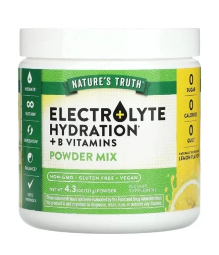 Hydration + B Vitamins Powder Mix بنكهة الليمون.
