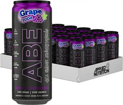 ABE مشروب طاقة غازي بنكهة الصودا العنب