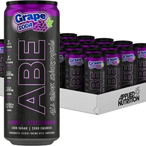 ABE مشروب طاقة غازي بنكهة الصودا العنب