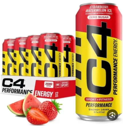(مشروب طاقة سي 4 للأداء). آيس الفراولة والبطيخ
