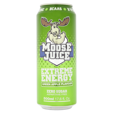 Moose Juice Extreme Energy بنكهة التفاح الأخضر. 🍏