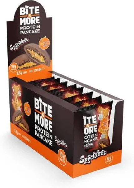 BITE & MORE PROTEIN PANCAKE (فطيرة البروتين) مغطاة بالشكولاتة ومحشوة 🥞