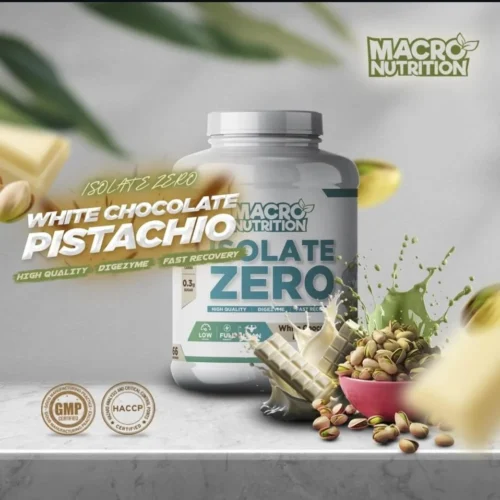 (ماكرو نيوتريشن آيزوليت زيرو) (شوكولاتة بيضاء وفستق) 🍫🥜ISO