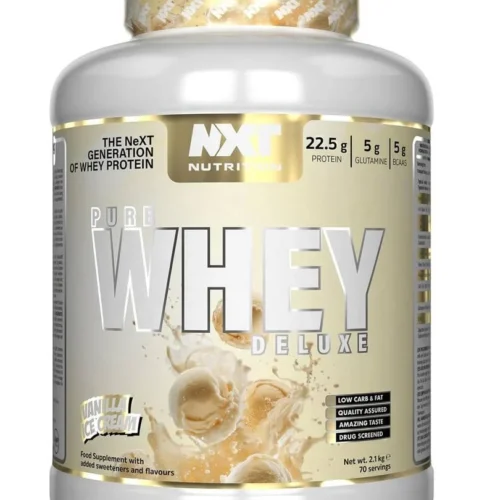 بروتين NXT Nutrition Pure Whey Deluxe بنكهة آيس كريم الفانيليا